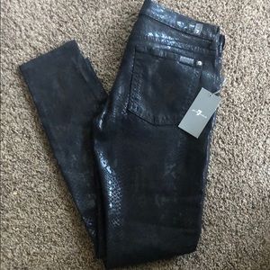 7 For All Man Kind Snakeskin pants